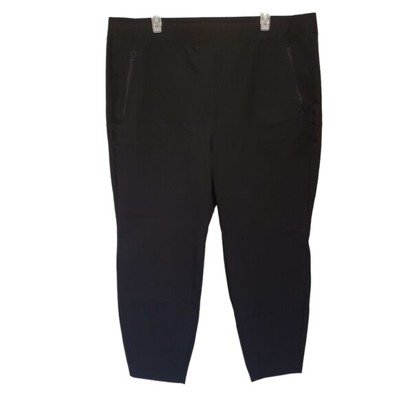Lane Bryant Straight Mid-Rise Black Pants Pockets Pull On Size 22 - Picture 11 of 11